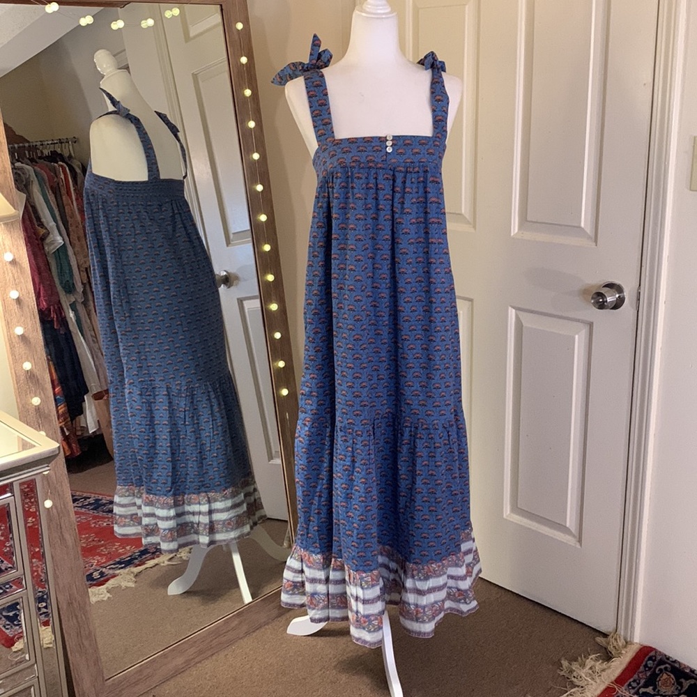 Free People x Cleobella Blue Lotus Midi Dress - Picture 6 of 15